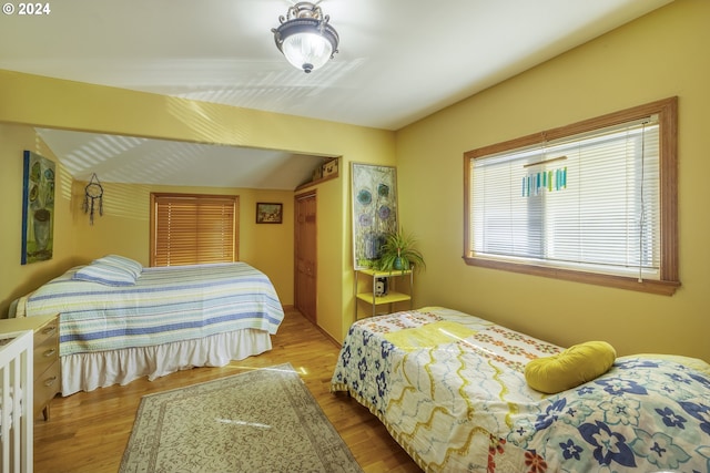 bedroom featuring light hardwood / wood-style flooring