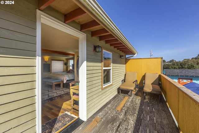 view of wooden deck