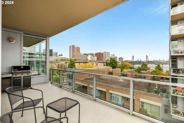 balcony featuring grilling area