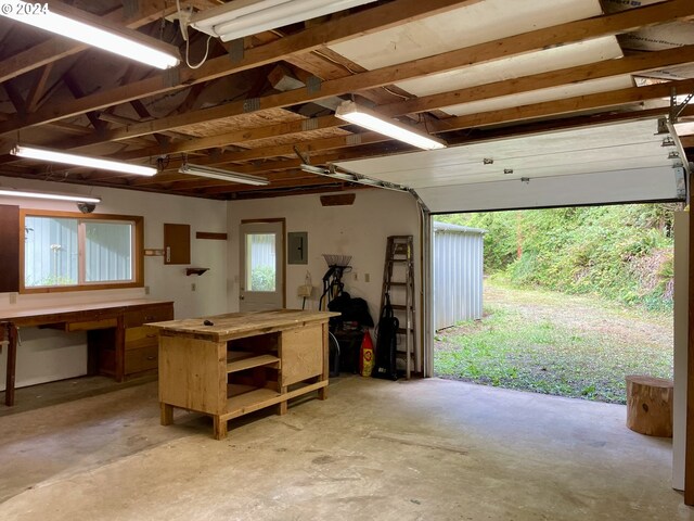 87535 Tiernan Rd, Mapleton, OR 97453 - garage with electric panel