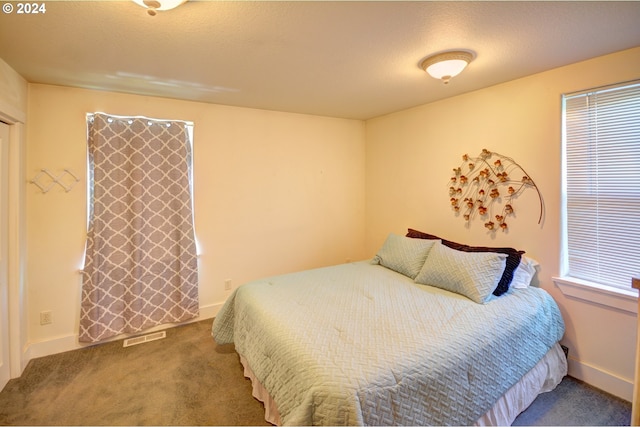 view of carpeted bedroom