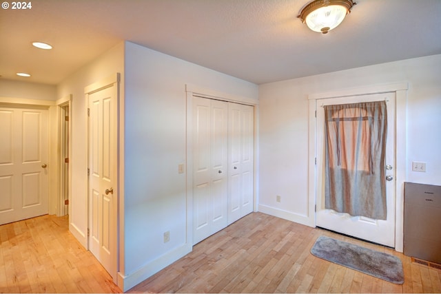 interior space featuring light wood-type flooring