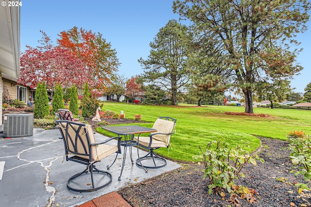 view of patio with central AC