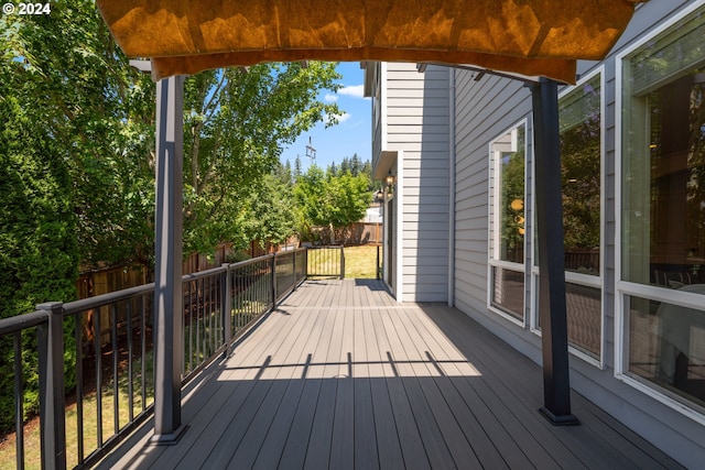 view of wooden terrace