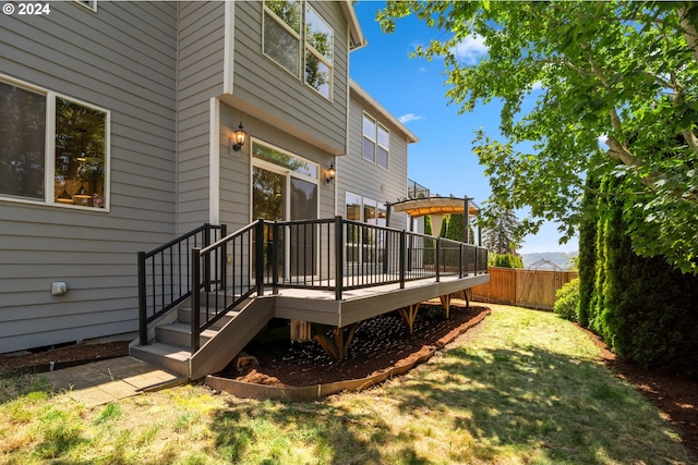 exterior space with a wooden deck