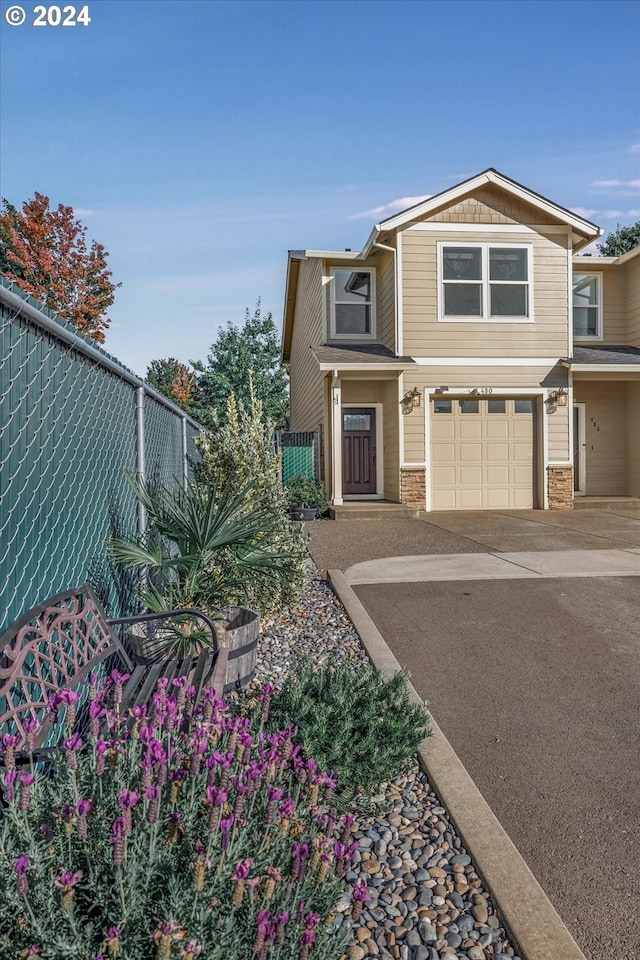 view of front of home featuring a garage