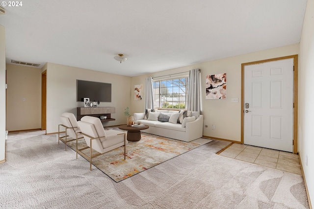 view of carpeted living room