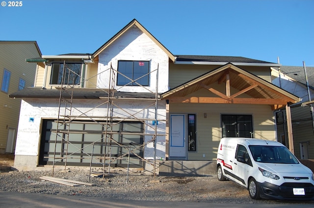 view of front of home featuring a garage