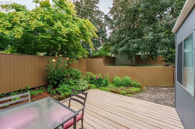 17760 NW Rolling Hill Ln, Beaverton, OR 97006 - wooden deck featuring a fenced backyard