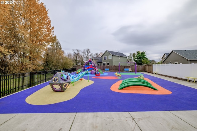 view of community with a playground