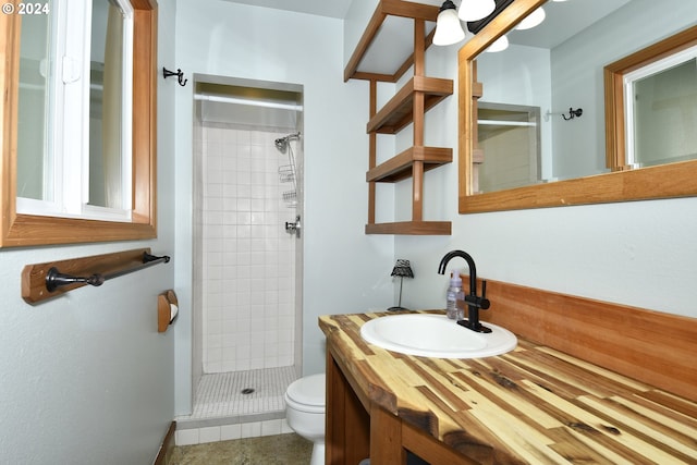34603 SE Jarl Rd, Boring, OR 97009 - bathroom featuring a shower stall, vanity, and toilet