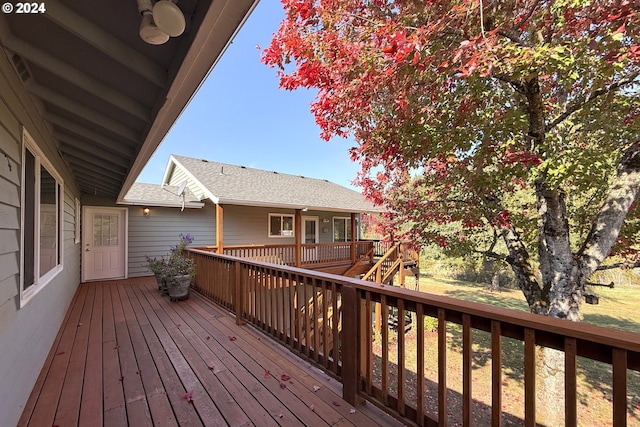 view of wooden deck