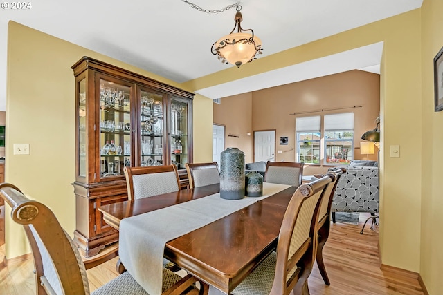 dining area featuring light hardwood / wood-style floors