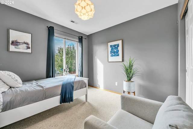 view of carpeted bedroom