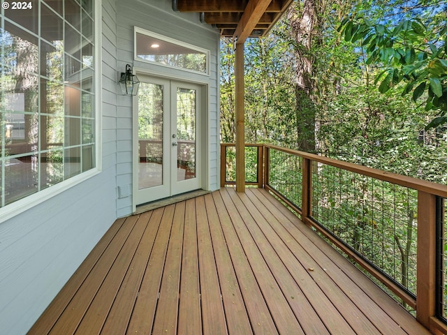 deck with french doors