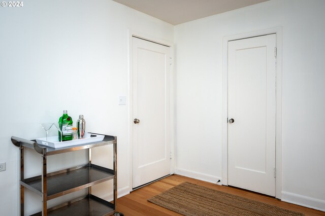 interior space with light wood-type flooring