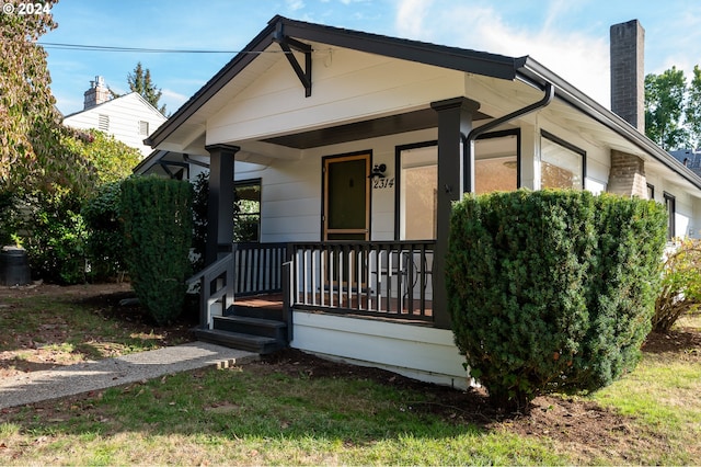 bungalow with a porch