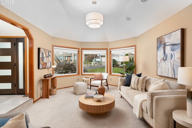 view of carpeted living room