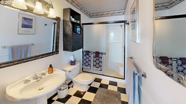 1545 Beach Ave, Brookings, OR 97415 - bathroom with sink, toilet, and walk in shower