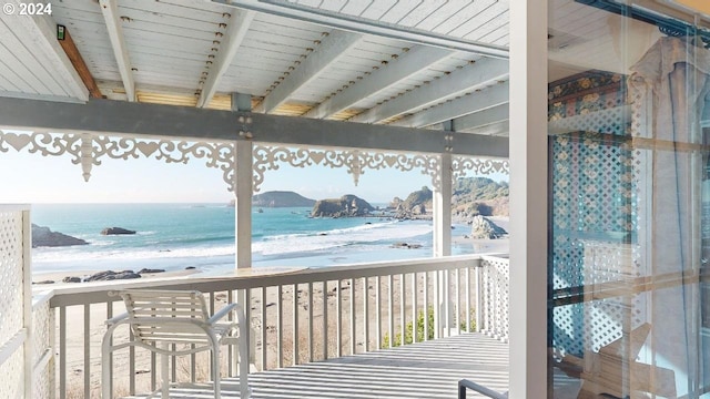 1545 Beach Ave, Brookings, OR 97415 - deck with a beach view and a water view