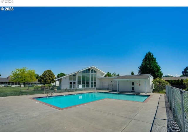 view of pool featuring a patio area