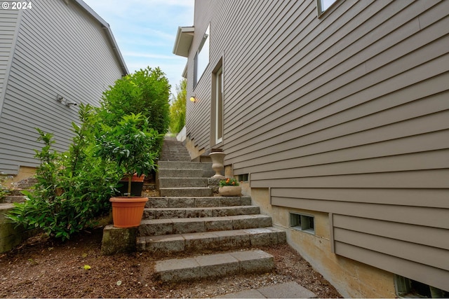 view of stairs