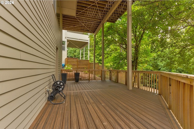 view of wooden terrace