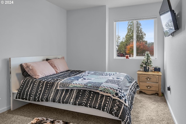 bedroom featuring carpet flooring