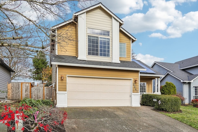 view of front facade with a garage