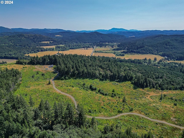 aerial view featuring a mountain view