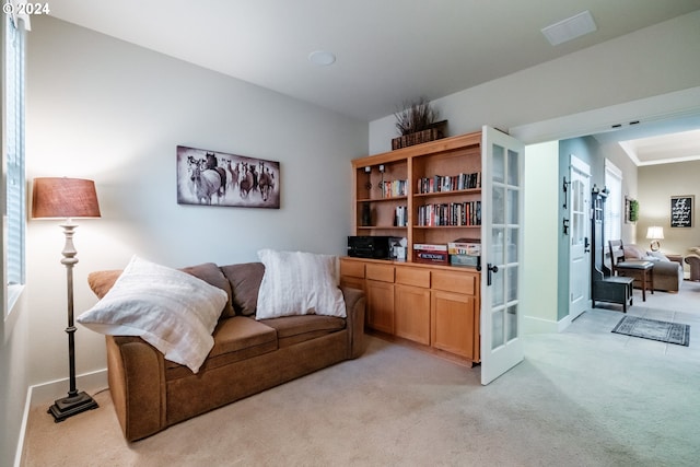 interior space featuring french doors