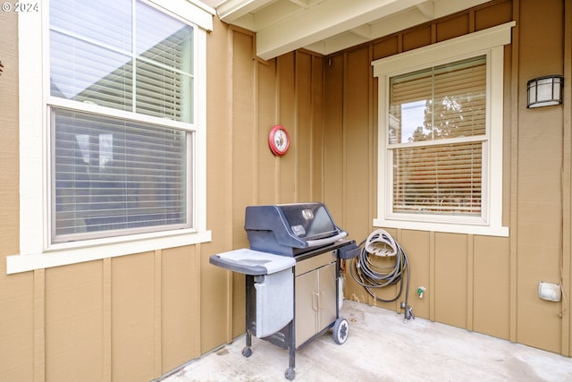 view of patio featuring area for grilling