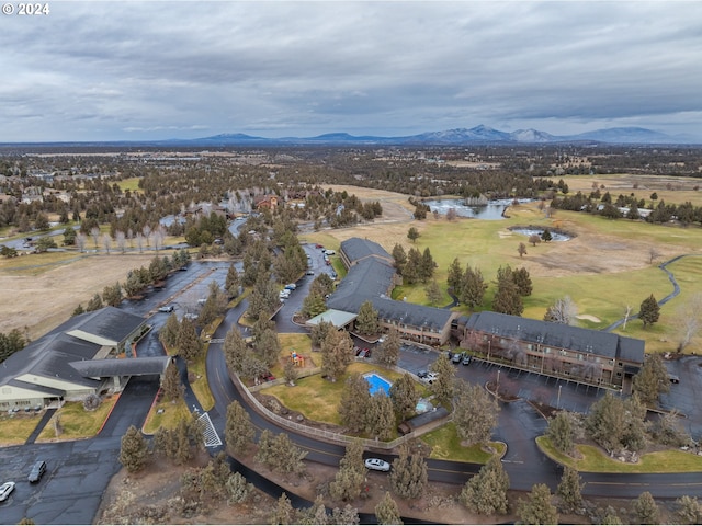 aerial view featuring a mountain view