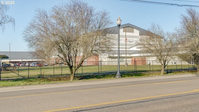 exterior space featuring a yard and fence
