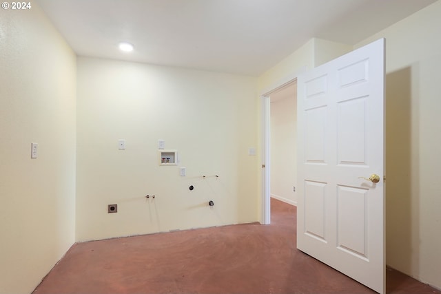 laundry area with washer hookup, hookup for an electric dryer, carpet flooring, gas dryer hookup, and laundry area