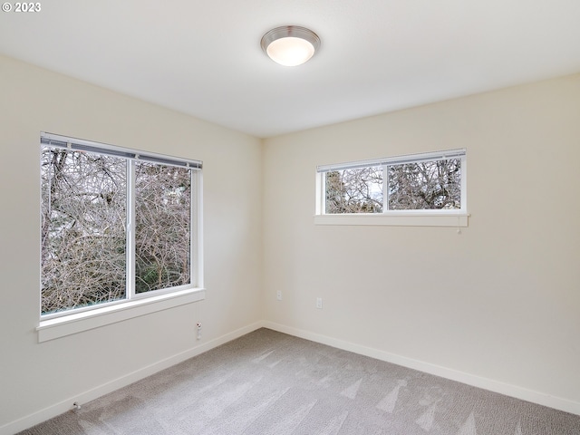 carpeted empty room featuring a healthy amount of sunlight