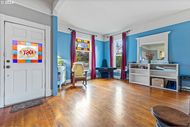 interior space with wood-type flooring