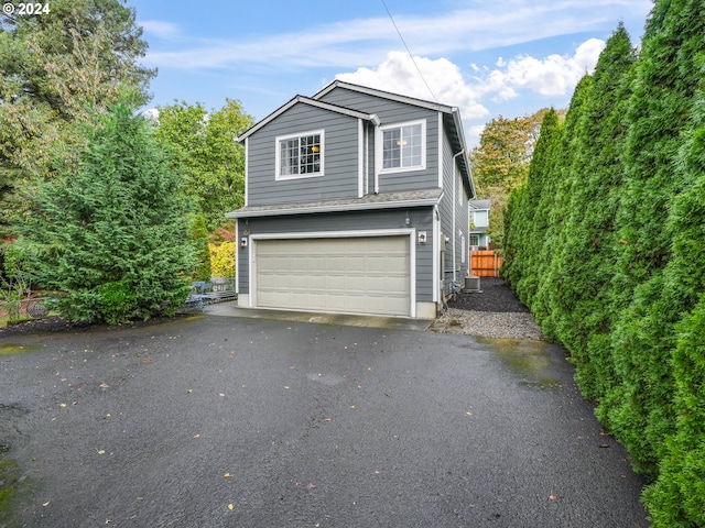 view of front of house featuring a garage