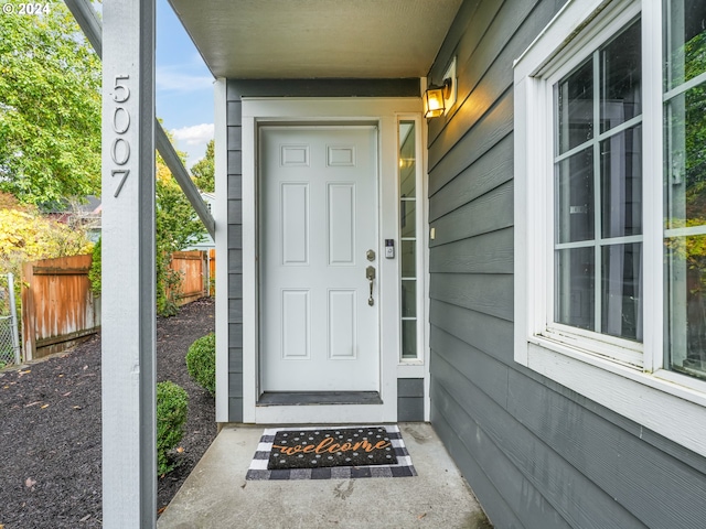 view of entrance to property