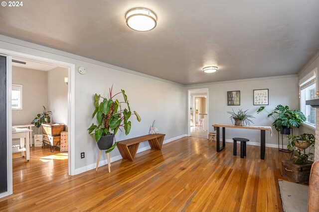 interior space featuring hardwood / wood-style floors