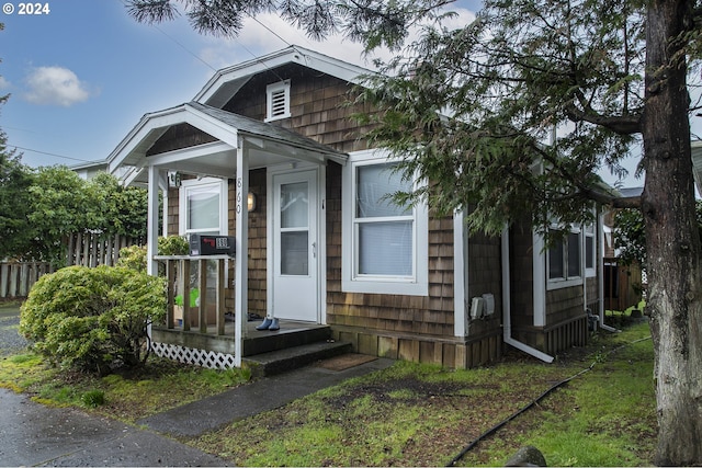 view of bungalow-style home