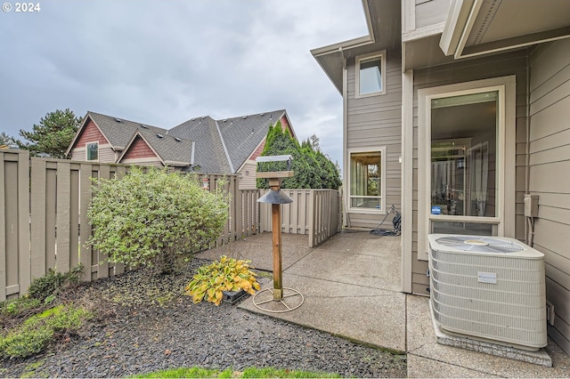 view of patio / terrace featuring central AC unit