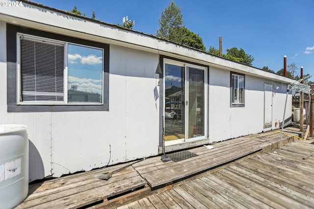 exterior space with a deck