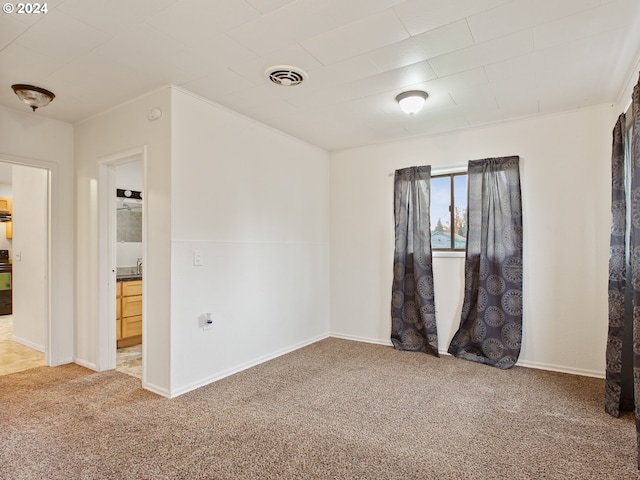 view of carpeted empty room