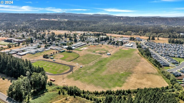 aerial view featuring a mountain view