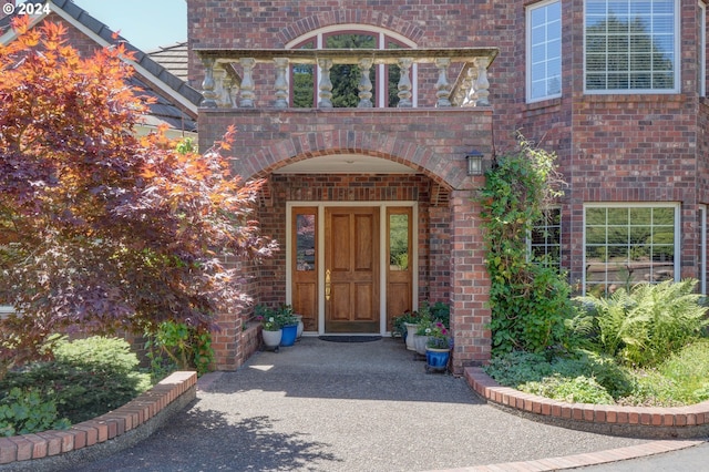 view of doorway to property