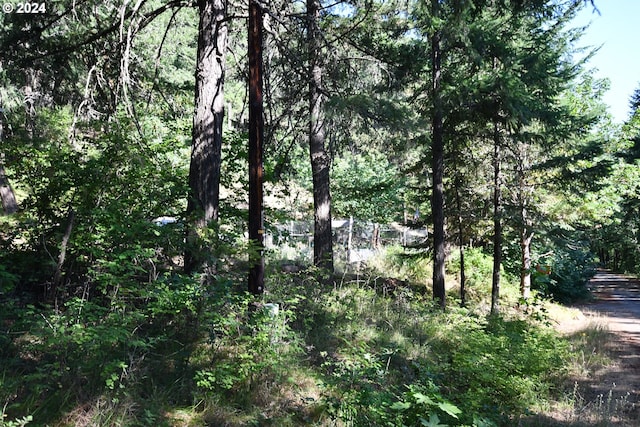 view of landscape with a view of trees