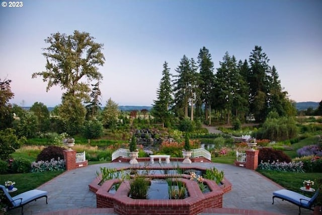 view of property's community featuring a patio area