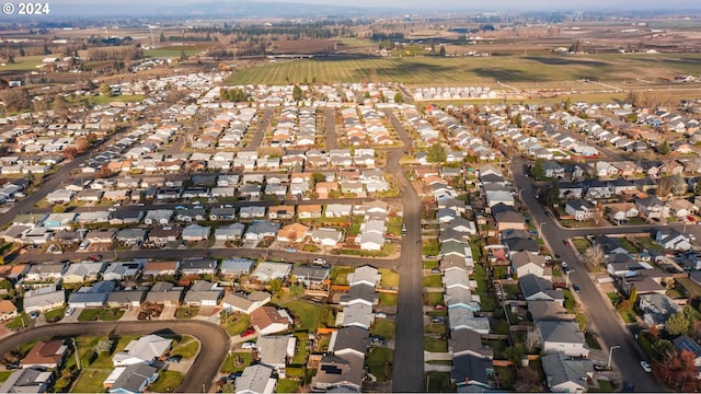 drone / aerial view with a rural view