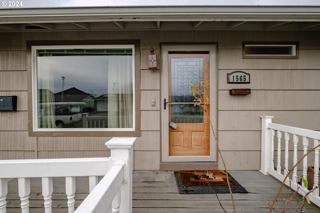 view of doorway to property